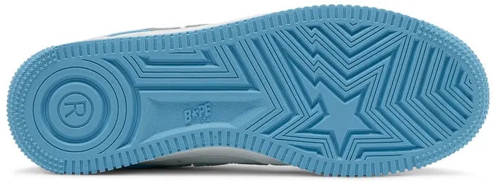 Bape Bapsta patent leather blue white - Komplexboutique.com