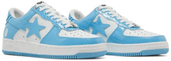 Bape Bapsta patent leather blue white - Komplexboutique.com
