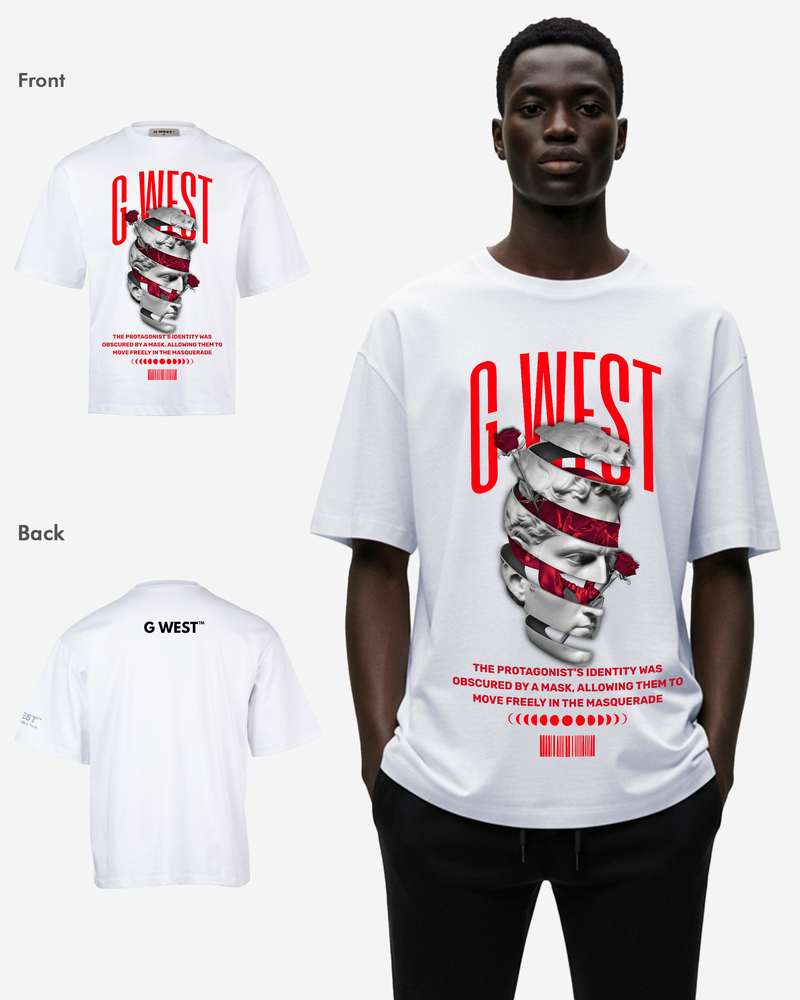 G WEST identity concealed OVERSIZED TEE  GWROJMT47