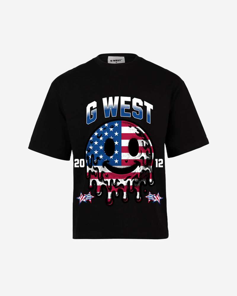 G WEST AMERICAN FLAG Oversized TEE -  GWJMT9311