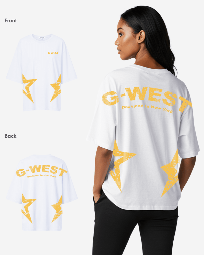 G West Arch Logo Oversized Tee - Women