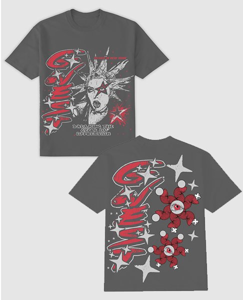 G West Breaking the Cycle Acid Wash Oversized  Tee