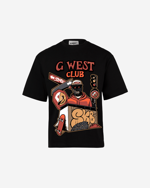 G WEST CLUB Oversized TEE GWROJMT27
