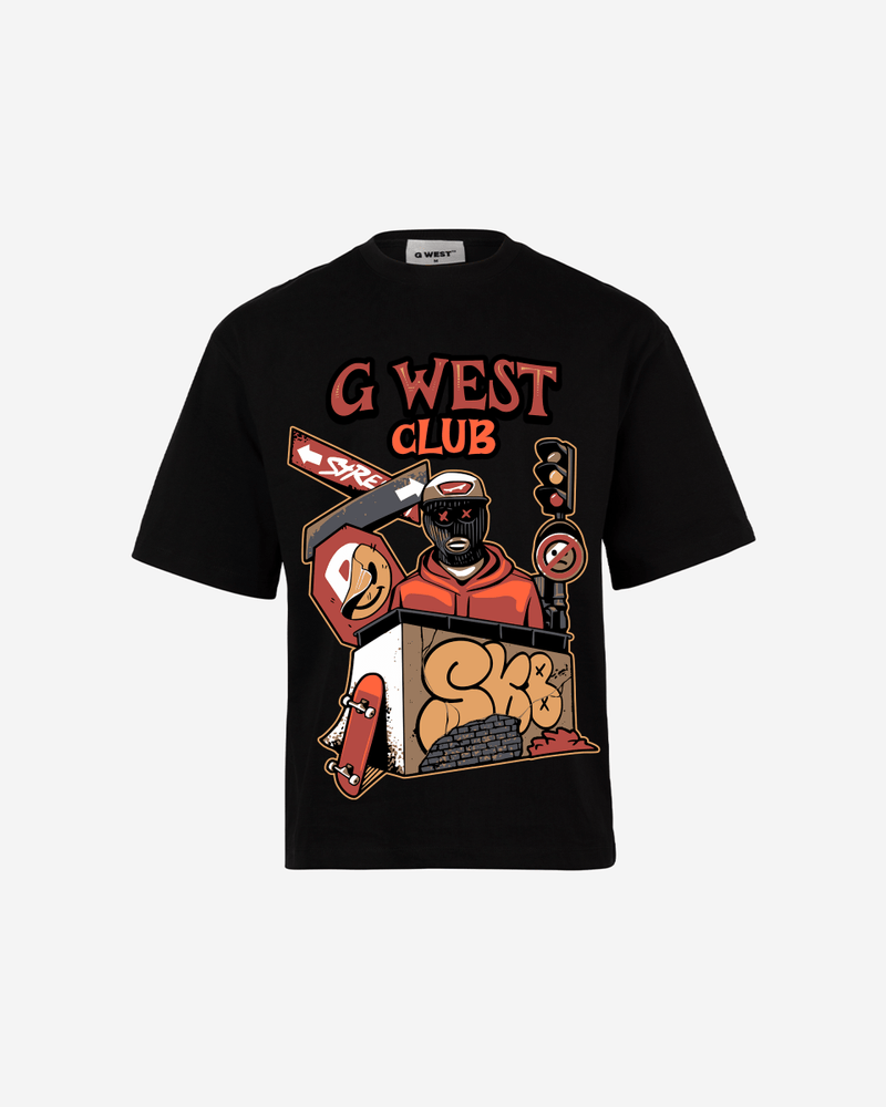 G WEST CLUB Oversized TEE GWROJMT27