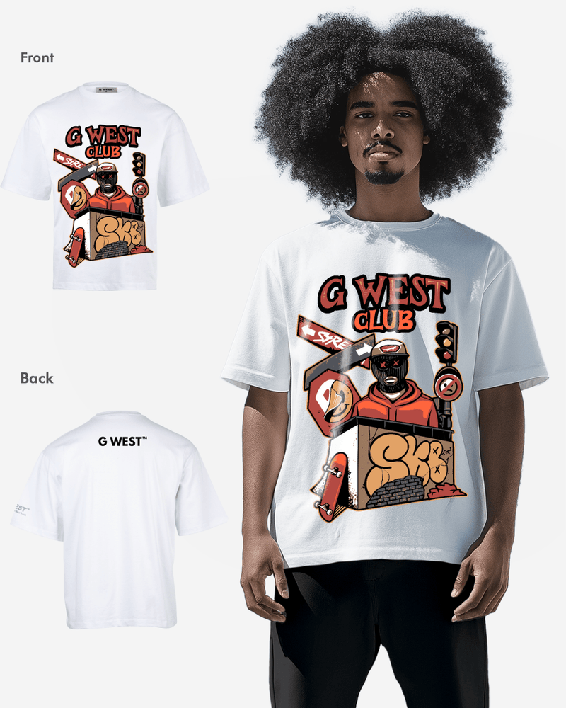 G WEST CLUB Oversized TEE GWROJMT27