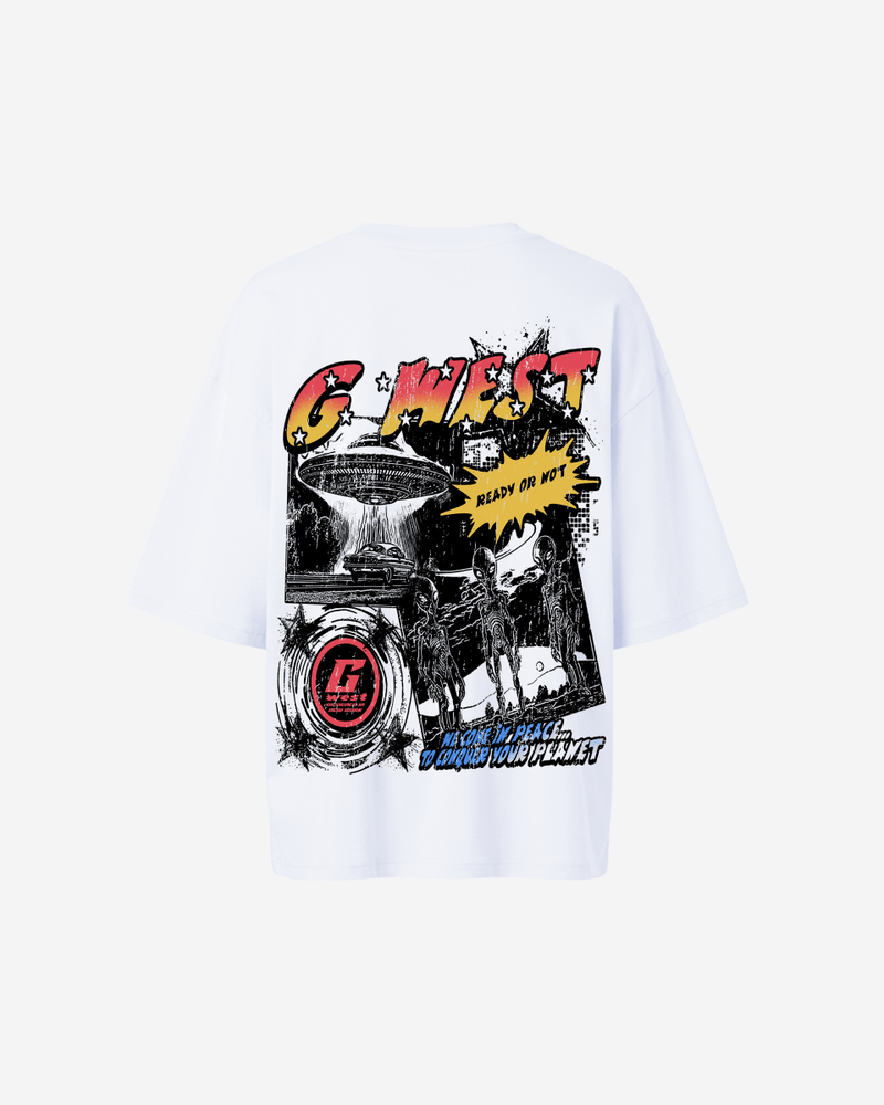 G West Cosmic Sky Ride Double Hit Premium Oversized Tee  - WOMEN