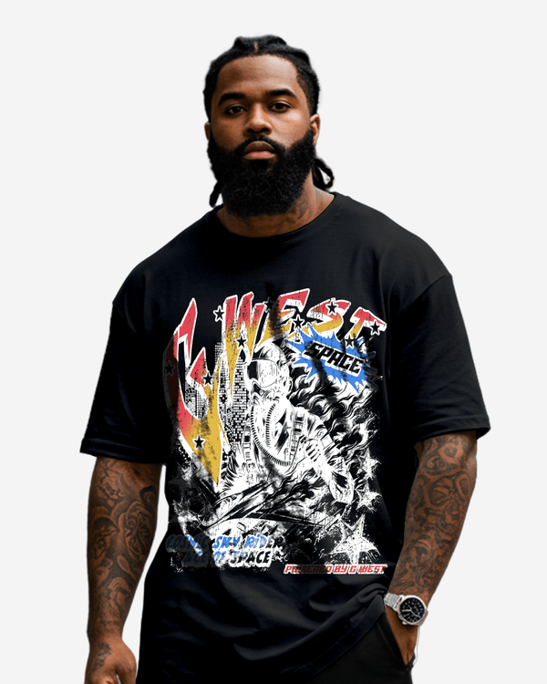 G West Cosmic Sky Ride Double Hit Tee Big and Tall