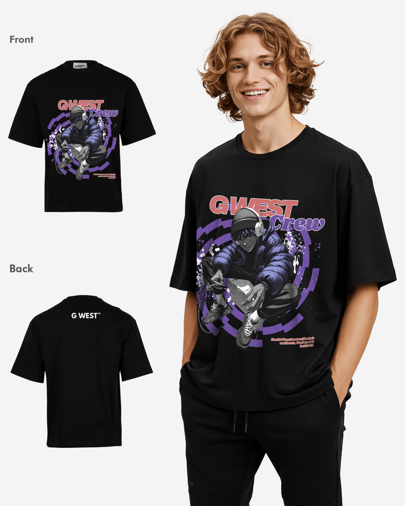 G WEST CREW OVERSIZED TEE GWROJMT28