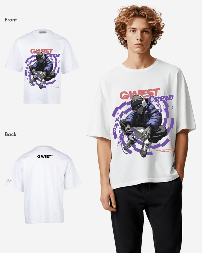 G WEST CREW OVERSIZED TEE GWROJMT28