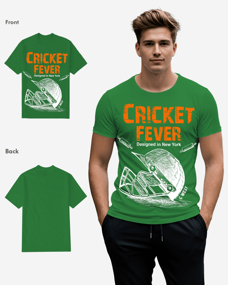 G West Cricket Fever T-Shirt: Gwdtbas2406 - 2 Colors