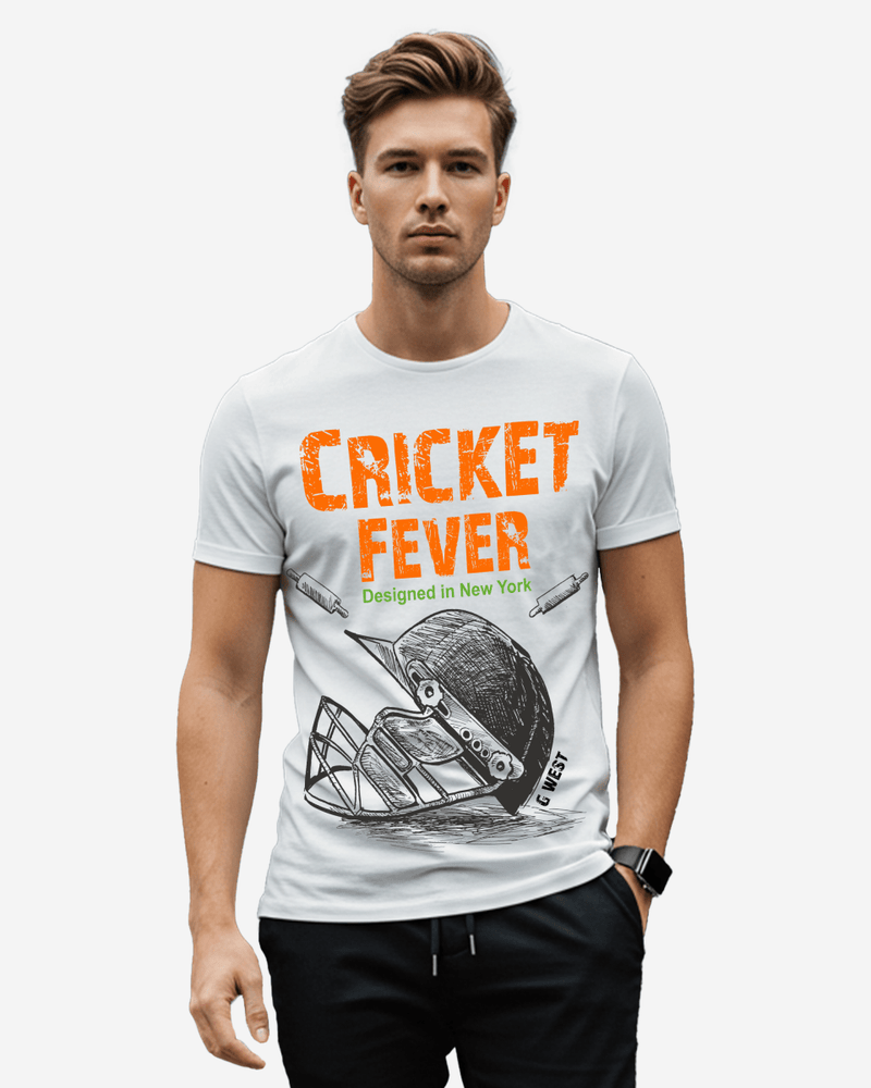 G West Cricket Fever T-Shirt: Gwdtbas2406 - 2 Colors