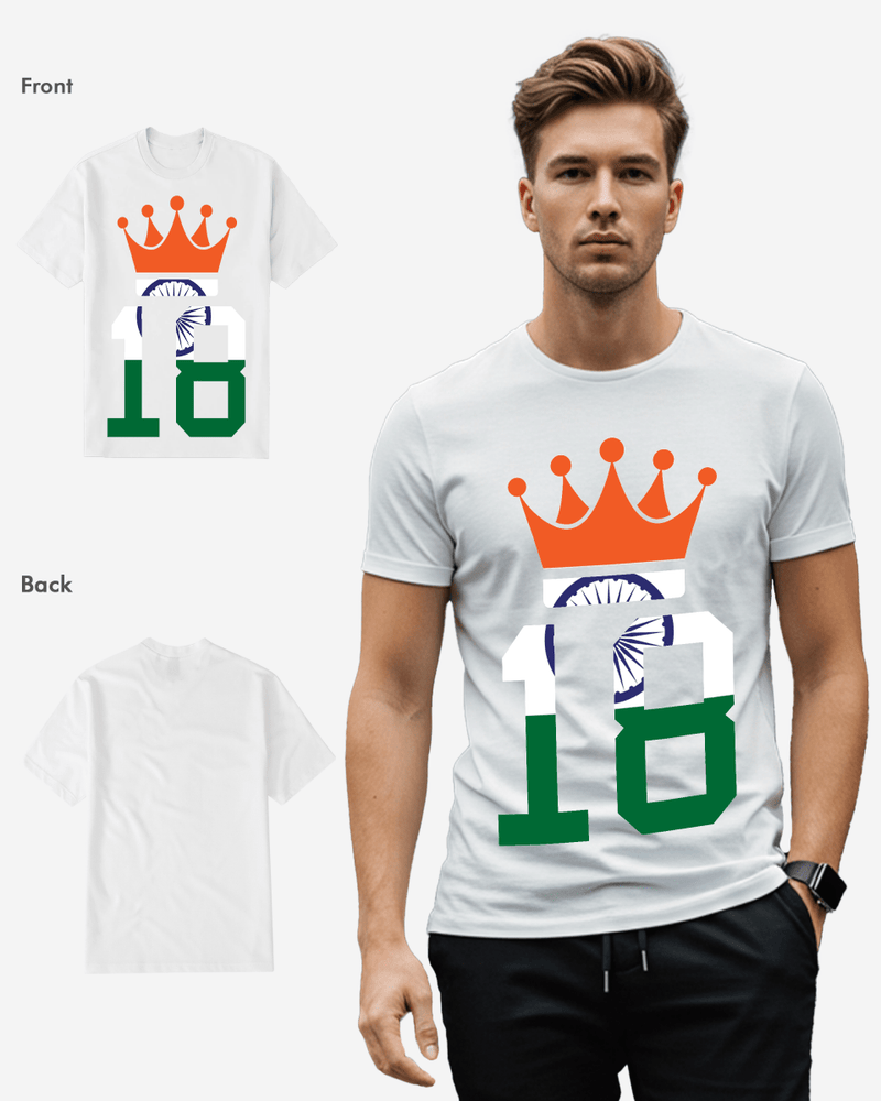G West Cricket India King-18 T-Shirt : Gwdtfl2412 - 3 Colors
