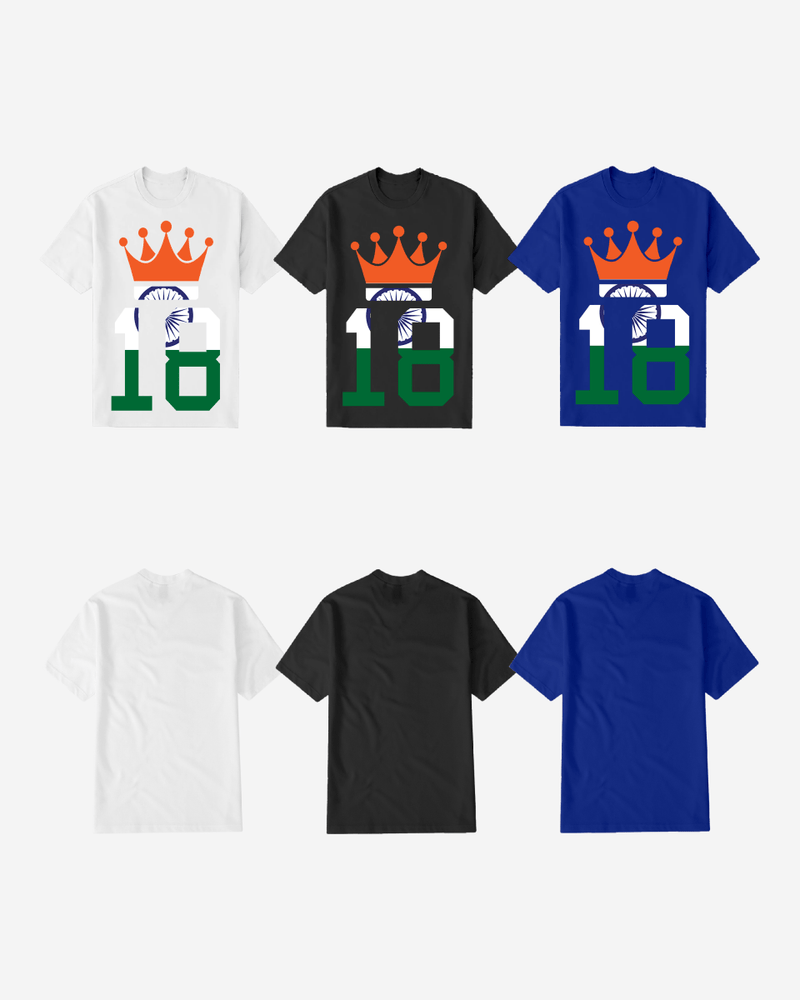 G West Cricket India King-18 T-Shirt : Gwdtfl2412 - 3 Colors