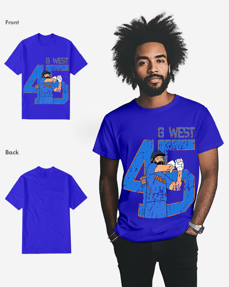 G West Cricket India King-45 T-Shirt : Gwdtfl2410 - 3 Colors
