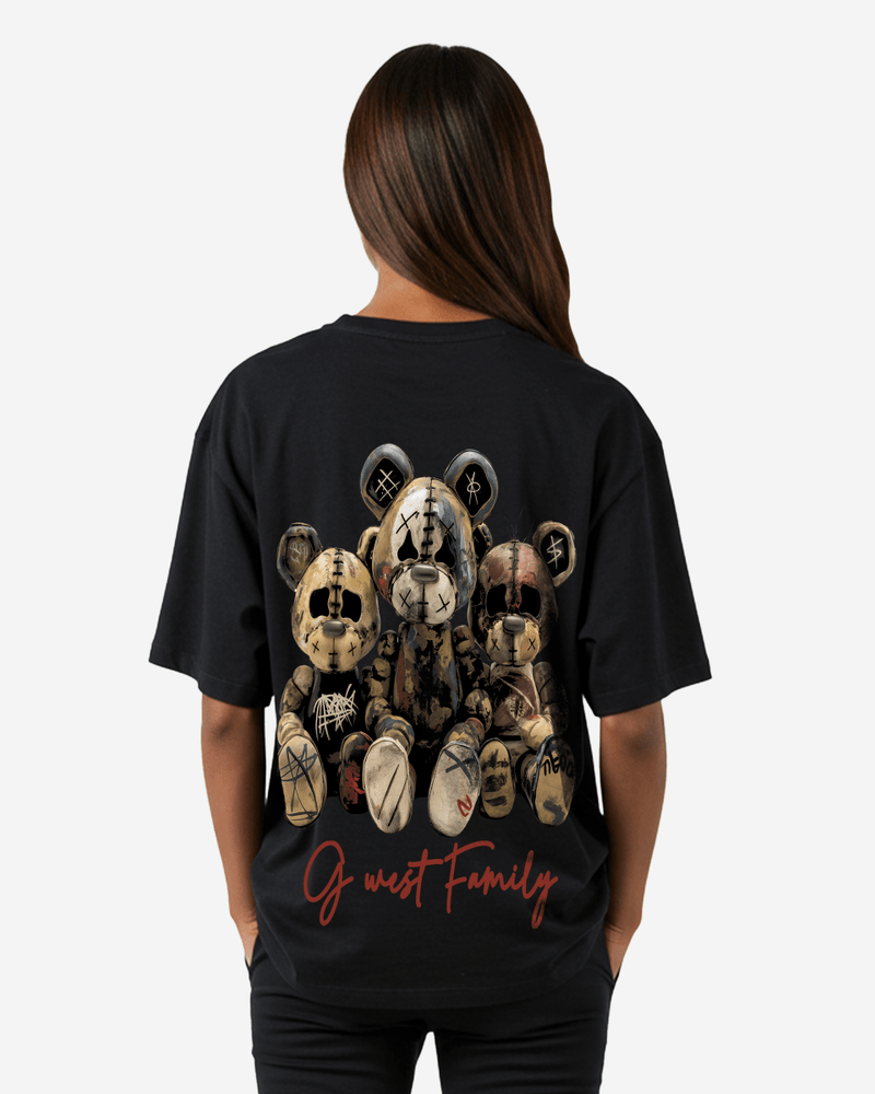G West Family Black Oversized Tee -WOMEN