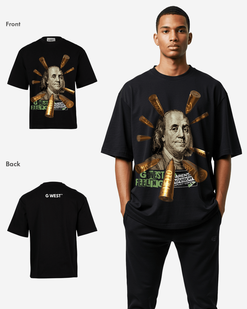 G WEST FEELING OVERSIZED TEE GWROJMT54