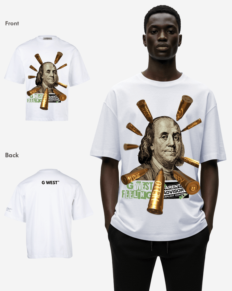 G WEST FEELING OVERSIZED TEE GWROJMT54