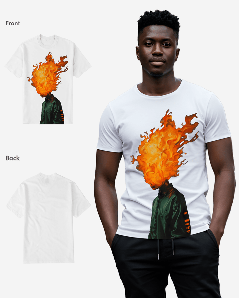 G West Flame Head Black tee