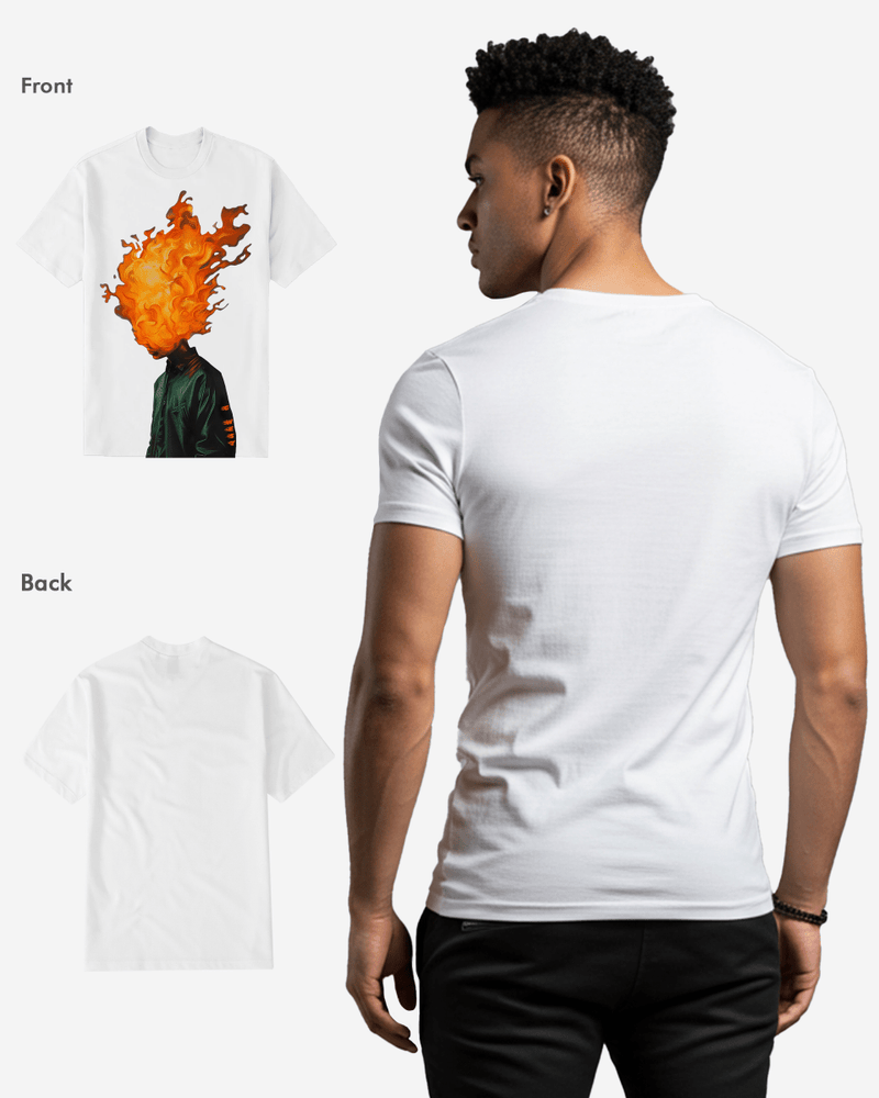 G West Flame Head Black tee