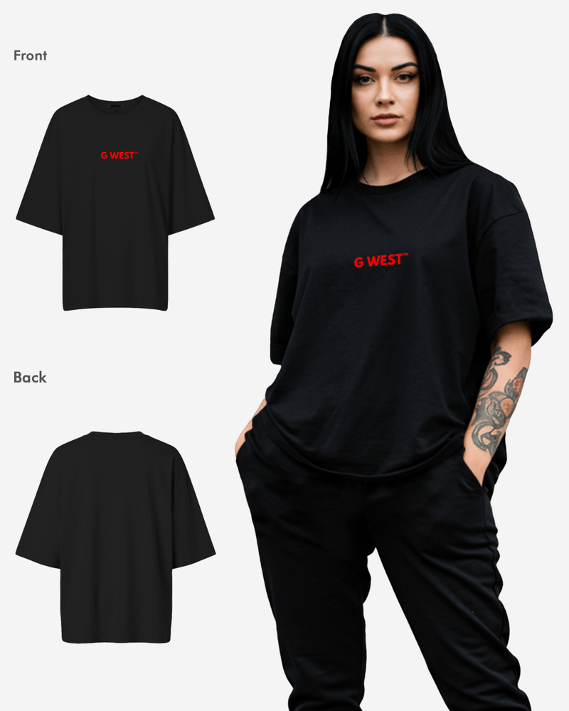 G West Heavyweight Logo Wear Oversized T-Shirt - WOMEN