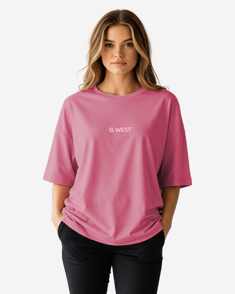 G West Heavyweight Logo Wear Oversized T-Shirt - WOMEN