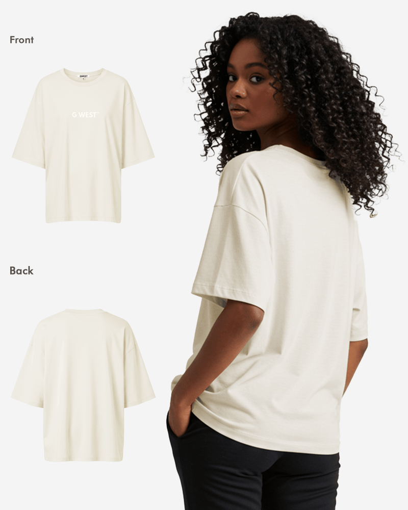 G West Heavyweight Logo Wear Oversized T-Shirt - WOMEN