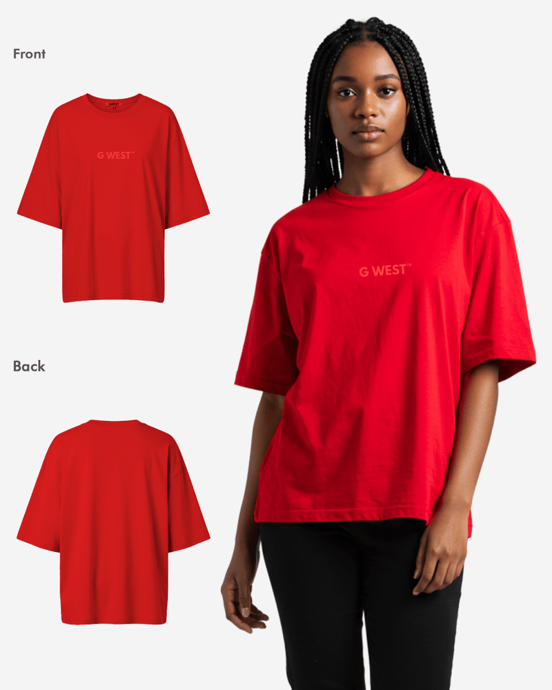 G West Heavyweight Logo Wear Oversized T-Shirt - WOMEN