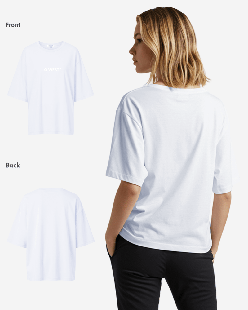 G West Heavyweight Logo Wear Oversized T-Shirt - WOMEN