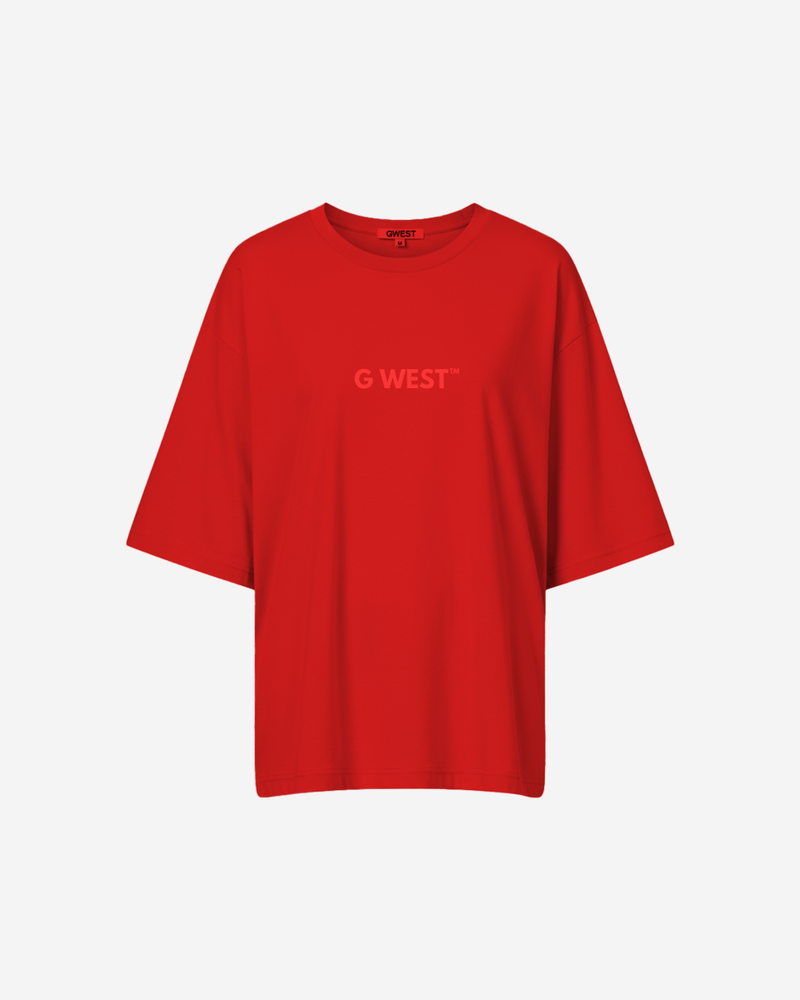G West Heavyweight Logo Wear Oversized T-Shirt - WOMEN