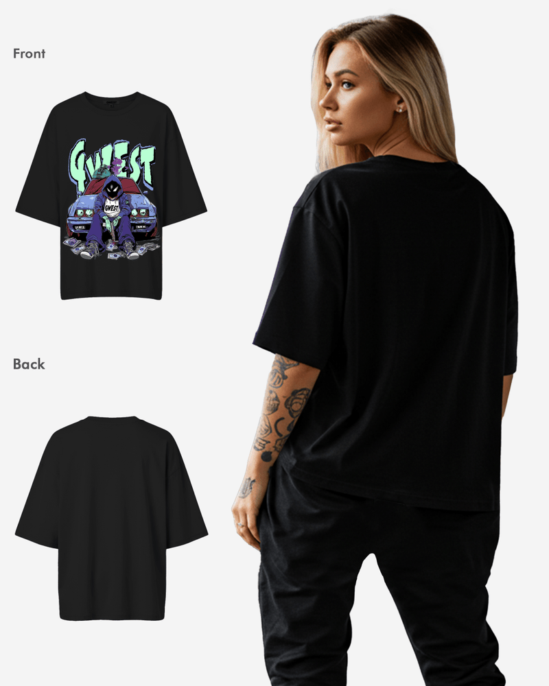 G WEST HEIST Oversized TEE - WOMEN