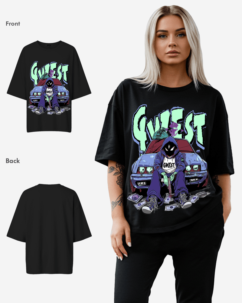 G WEST HEIST Oversized TEE - WOMEN