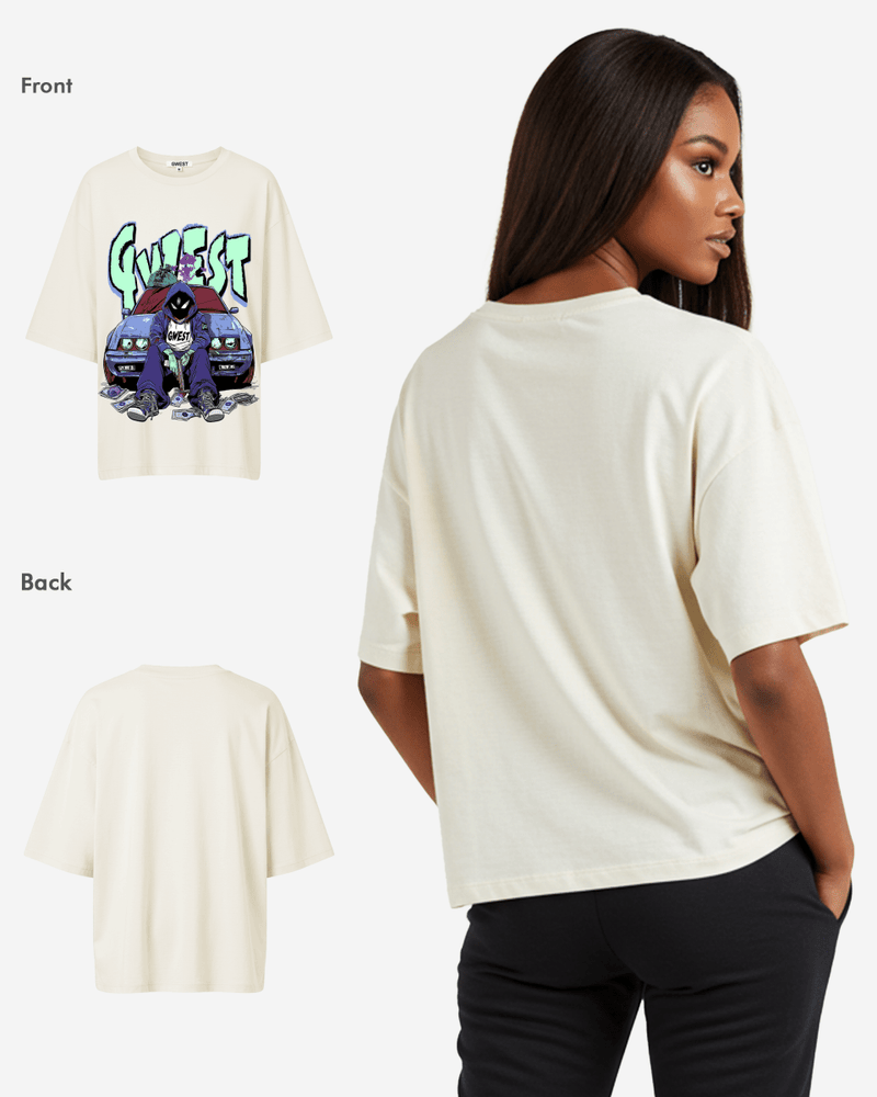 G WEST HEIST Oversized TEE - WOMEN