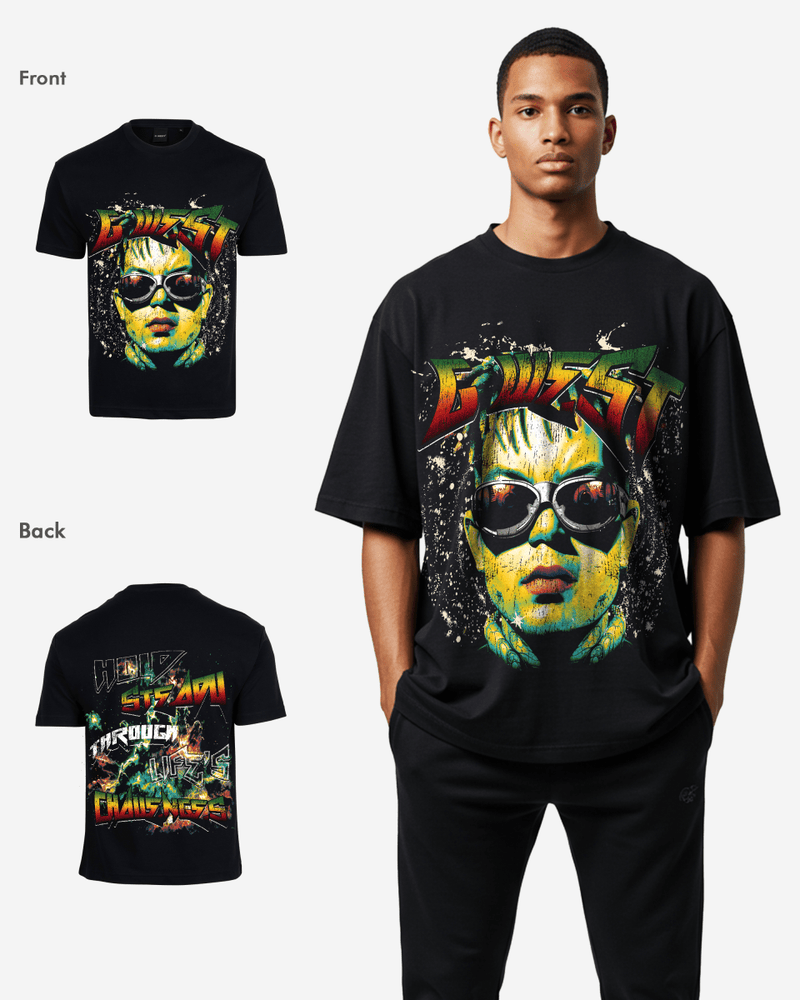 G West Hold Steady Premium Oversized Tee Front And Back Print