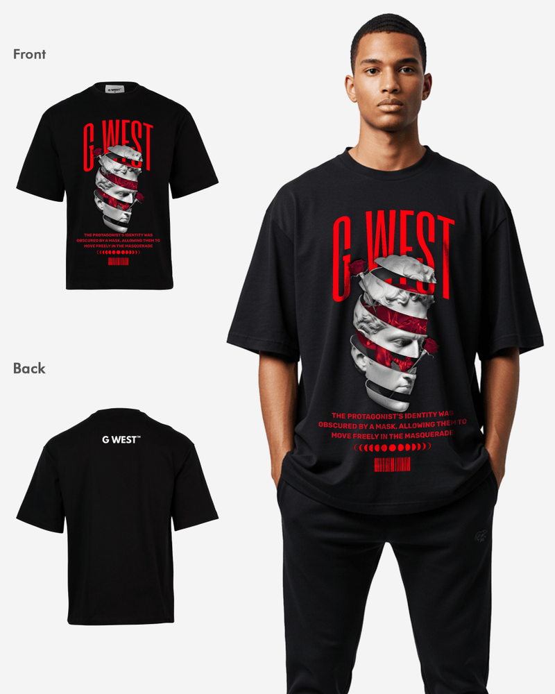 G WEST identity concealed OVERSIZED TEE  GWROJMT47