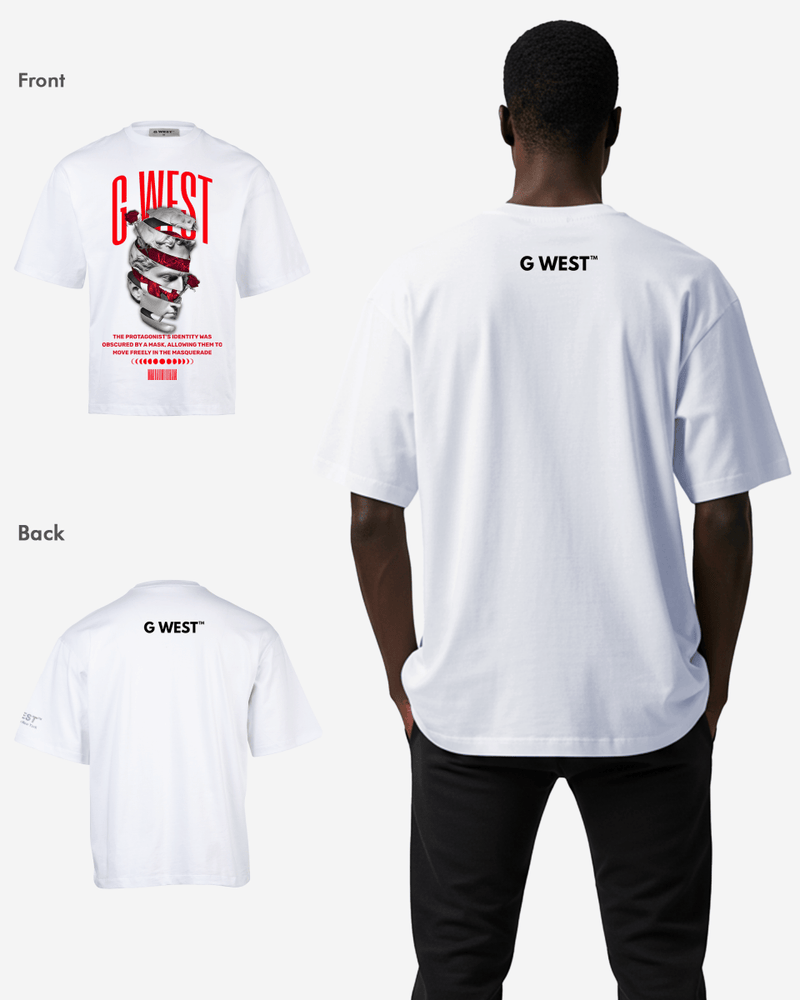 G WEST identity concealed OVERSIZED TEE  GWROJMT47