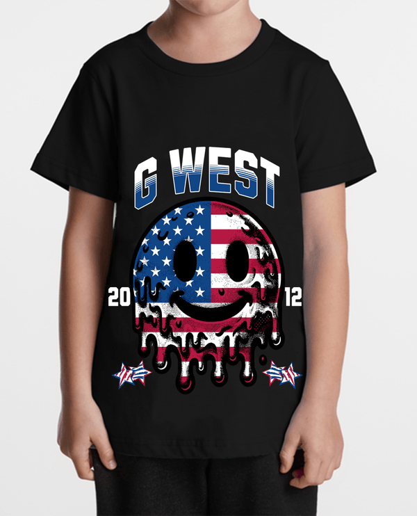G WEST KIDS AMERICAN FLAG TEE - GWPBASTY9311