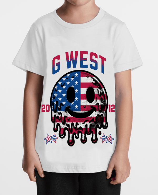 G WEST KIDS AMERICAN FLAG TEE - GWPBASTY9311
