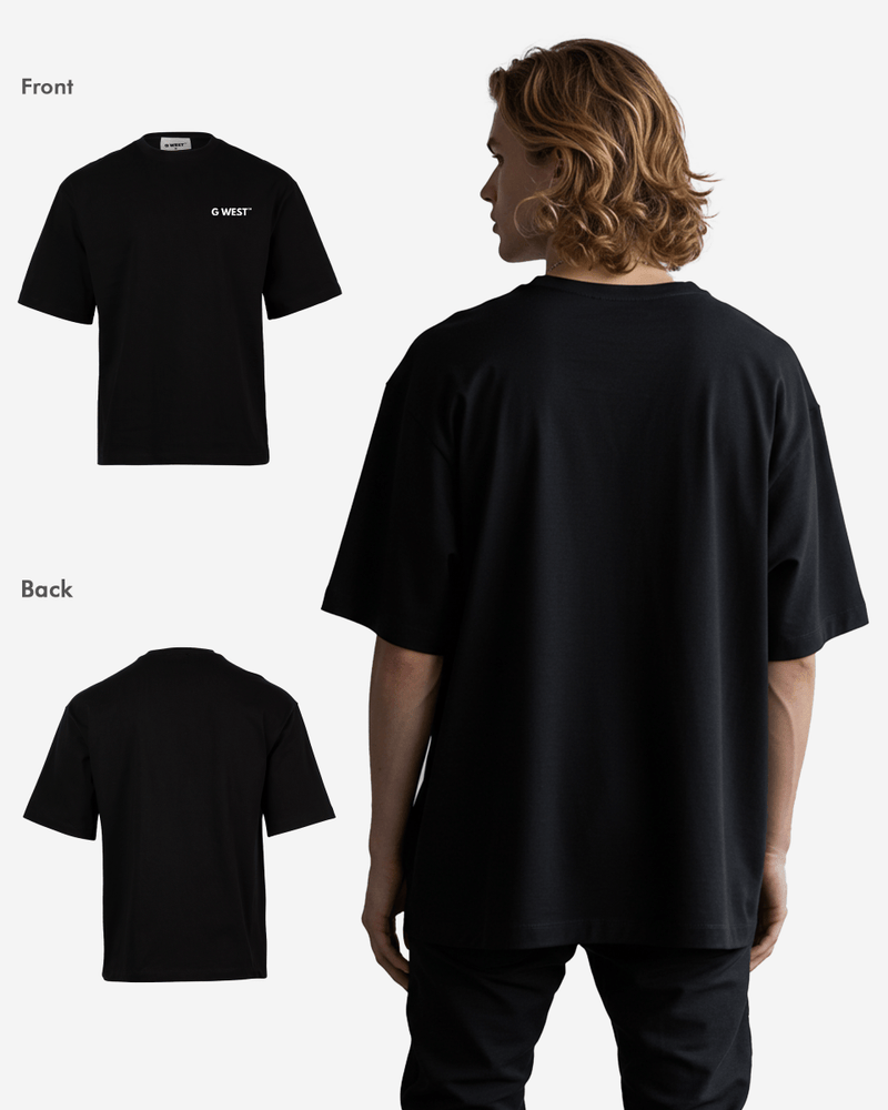 G WEST MENS LOGO KEEP DRY OVERSIZED TEE