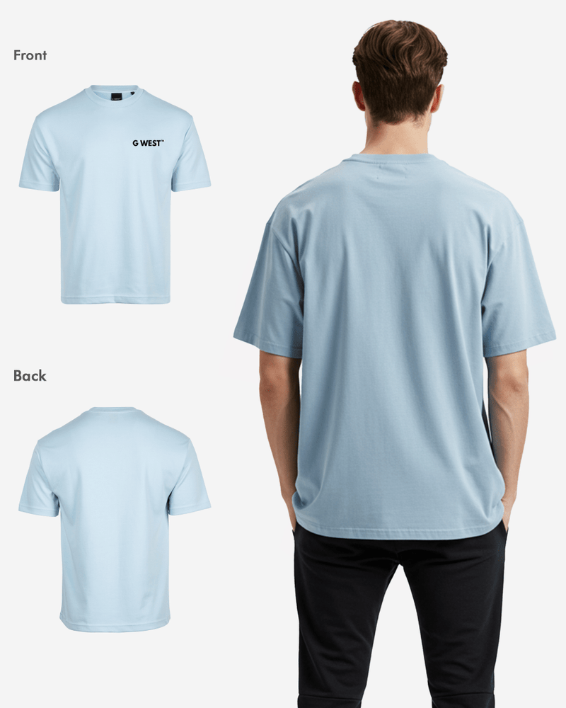 G WEST MENS LOGO KEEP DRY OVERSIZED TEE