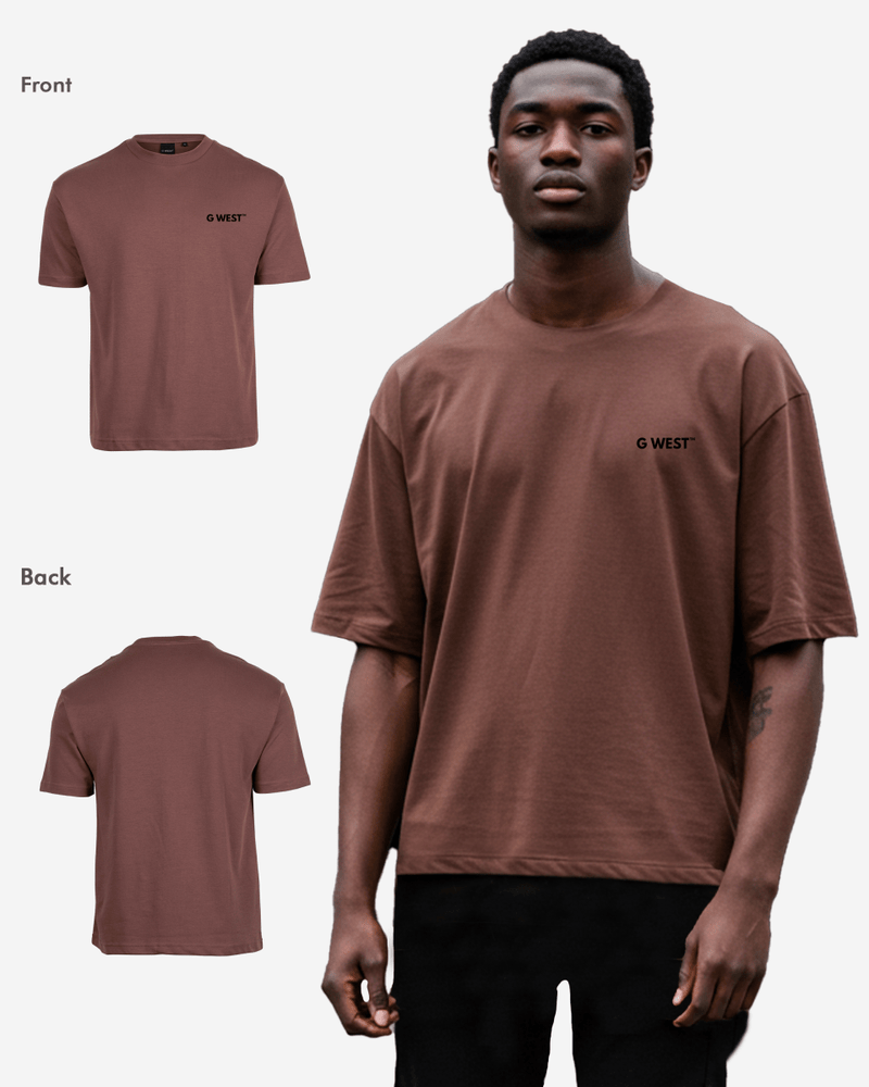 G WEST MENS LOGO KEEP DRY OVERSIZED TEE