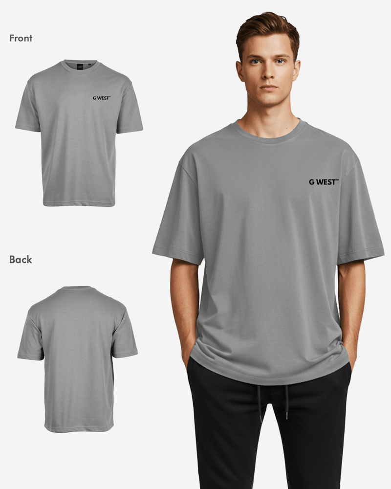 G WEST MENS LOGO KEEP DRY OVERSIZED TEE