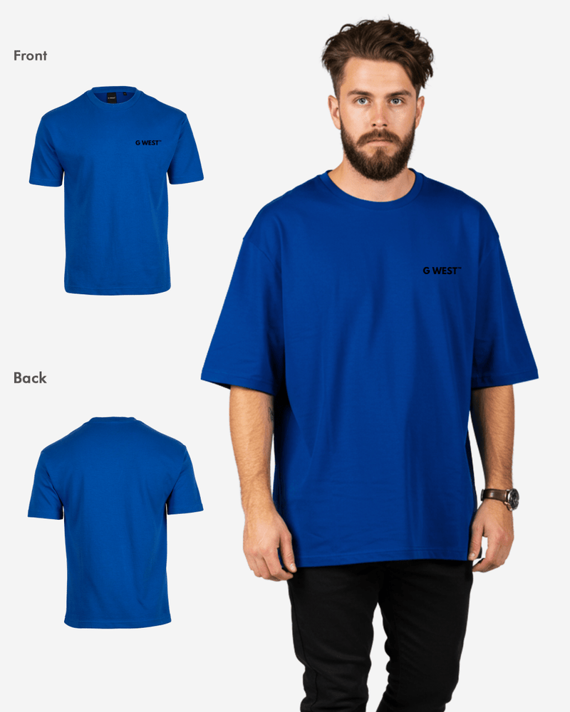 G WEST MENS LOGO KEEP DRY OVERSIZED TEE