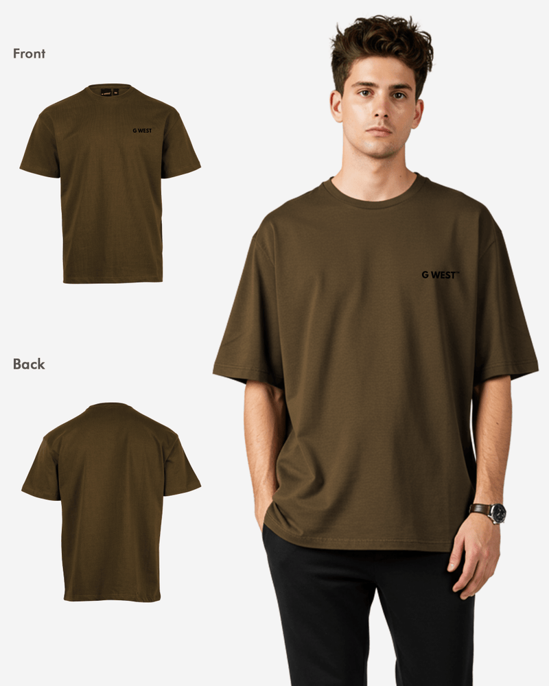 G WEST MENS LOGO KEEP DRY OVERSIZED TEE