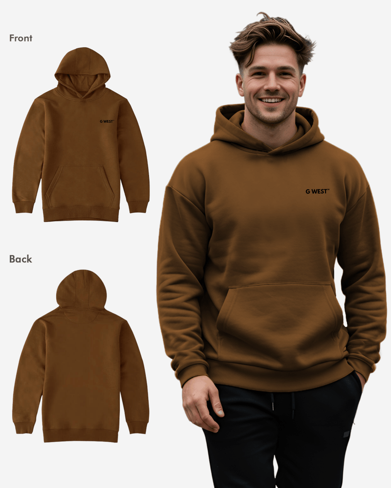 G WEST MENS PULLOVER HOODIE WITH LOGO : GWHDL7002 - 13 COLORS