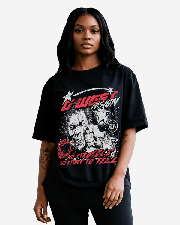 G West No Struggle No Story Oversized Tee - WOMEN