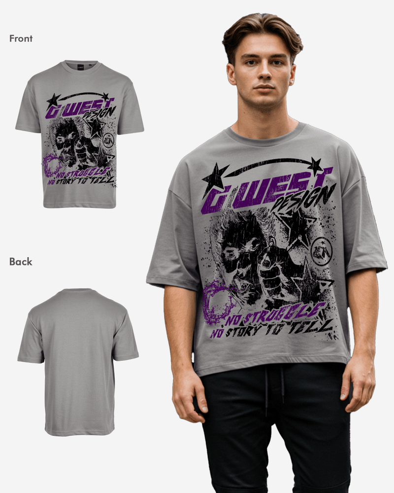 G West No Struggle No Story Oversized Tee