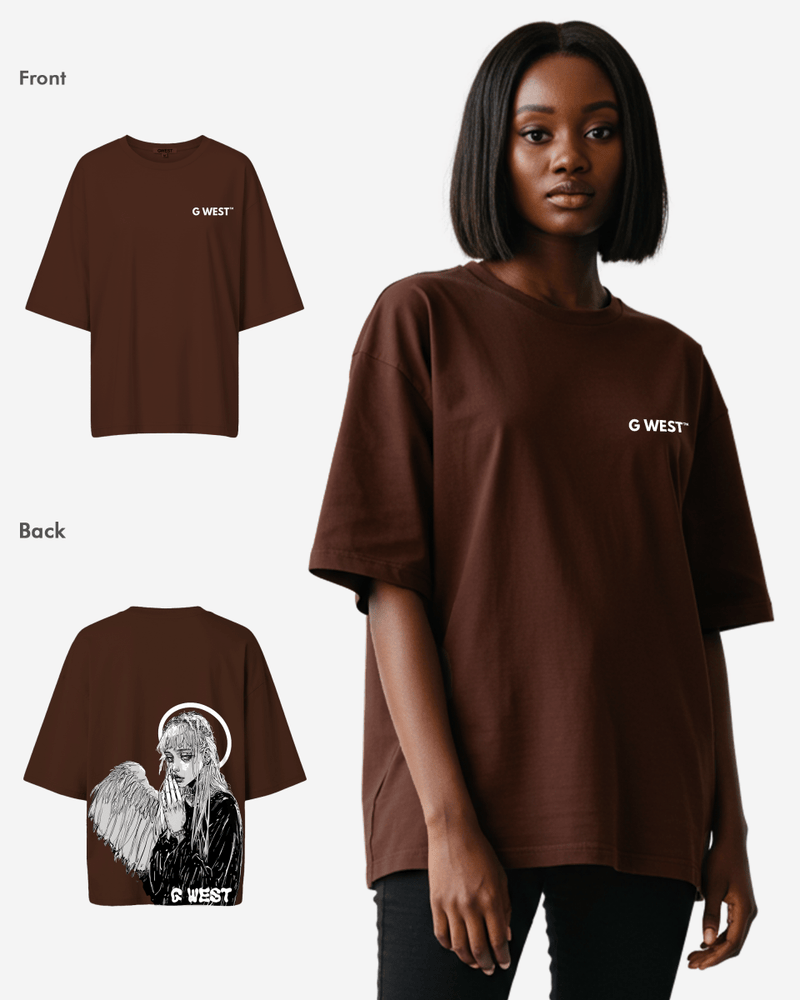 G West Oversized Angel Girl Tee -WOMEN
