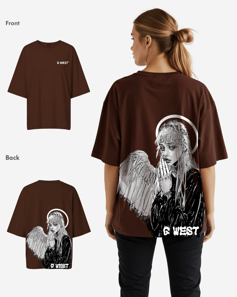 G West Oversized Angel Girl Tee -WOMEN