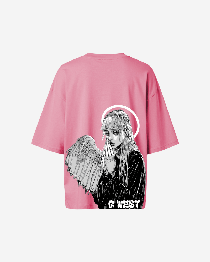 G West Oversized Angel Girl Tee -WOMEN