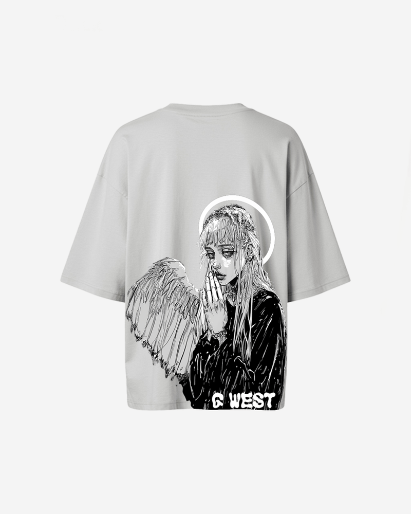 G West Oversized Angel Girl Tee -WOMEN